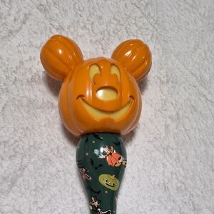 Mickey Pumpkin Bubble Wand with Green Handle